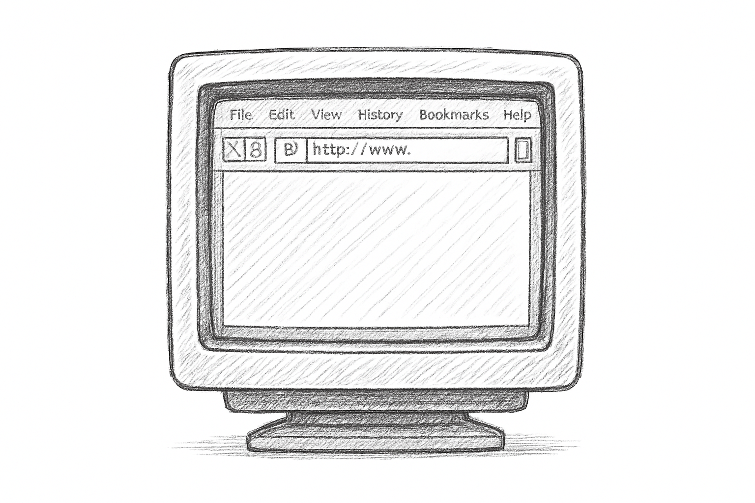 Early web browser interface showing classic 1990s browser window